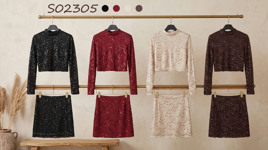 Ensemble Top Jupe Écailles — vue 2