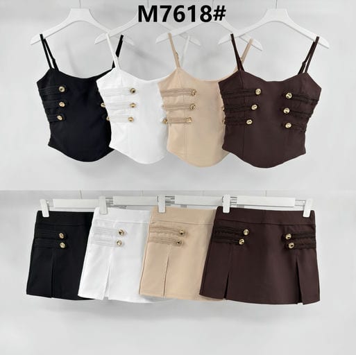 Ensemble Bustier Tulle Or — vue 3