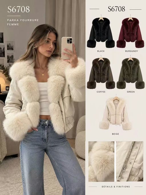 Parka Fourrure — Réf. S6708 — Manteaux & Vestes — Grossiste GIORGIA paris