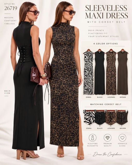 Robe Longue Corset dorsale — Réf. 26719 — Robes & Jupes — Grossiste GIORGIA paris