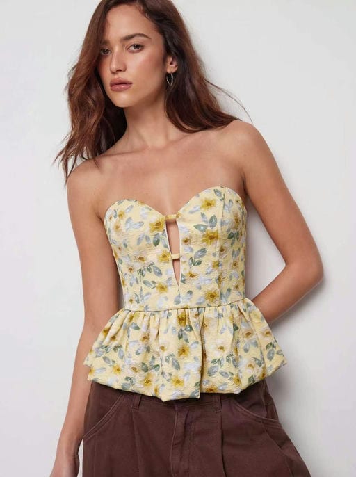 Body bustier fleuri — Réf. 26362 — Sélection GIORGIA — Grossiste GIORGIA paris