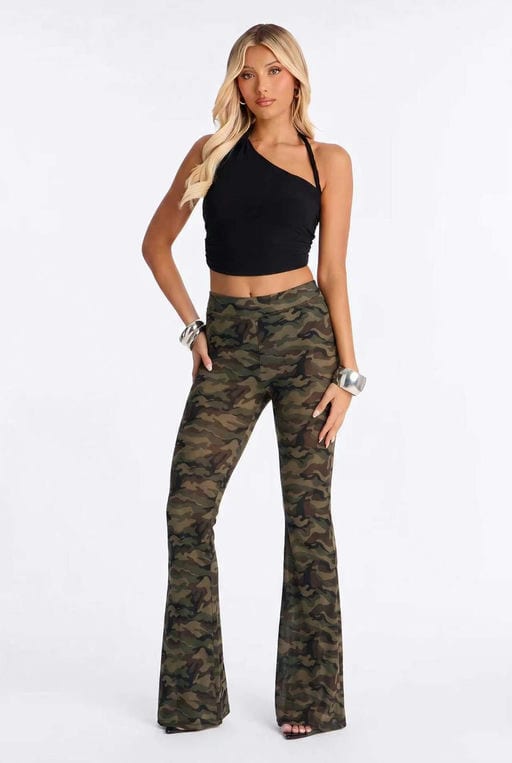 Pantalon camouflage patte d'eph — Réf. 23500 — Urban Woman — Grossiste GIORGIA paris