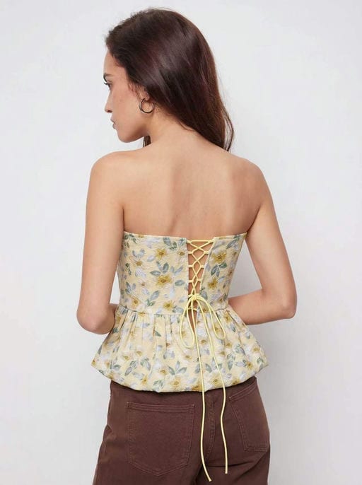 Body bustier fleuri — vue 2