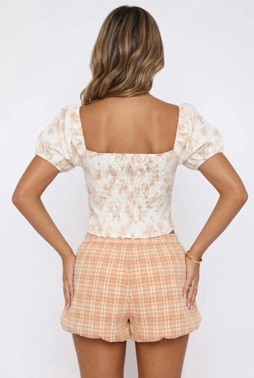 Top floral à noeud — vue 3
