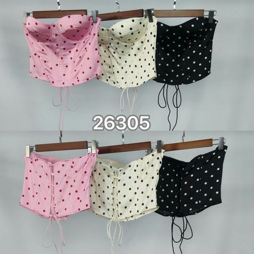 Top corset à pois — vue 3