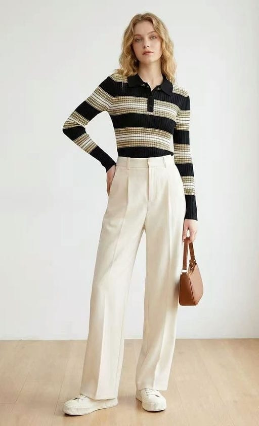 Haut polo manches longues — Casual — Grossiste GIORGIA paris