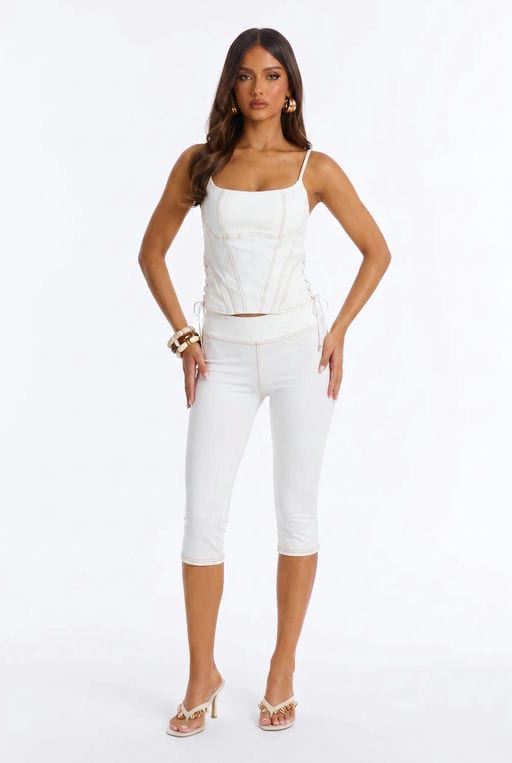 Ensemble Denim – Corset & Capri — vue 3