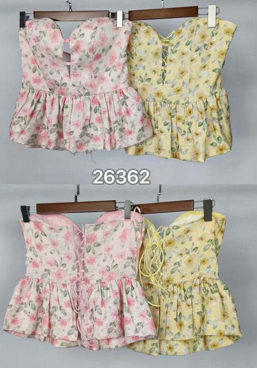 Body bustier fleuri — vue 3