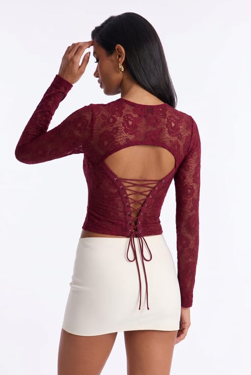 Top dos lacé en dentelle — vue 2